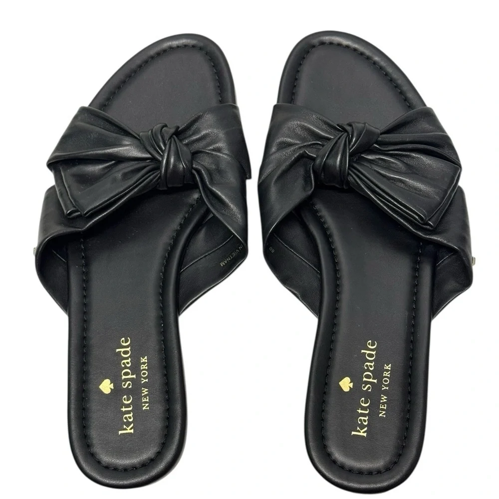 Kate Spade New York Marcella Leather Slide in Black Size 8